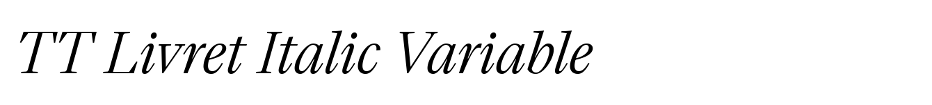 TT Livret Italic Variable